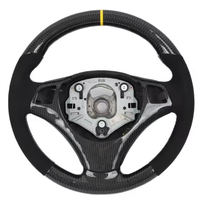Volant en fibre de carbone pour BMW Série 1/3/5/6/7/8, compatible avec BMW X1 X3 X5 X6 E30 E34 E36 E46 E81 E70 E82 E87 E90 E91 E92 E93E88E60