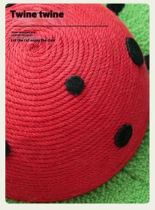 DREAM GARDEN Petite Balle à Gratter pour Chat en Bois et Chanvre, Écologique, Style Champêtre, en Forme de Coccinelle, Jouet pour Chaton, <span class=keywords><strong>Griffoir</strong></span> pour les Griffes et le Tôtement des Poils - Product Image 2