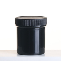 Pots cosmétiques cylindriques en HDPE à large ouverture, 80g, 100g, 150g, en plastique noir mat, pour crème et lotion, vente en gros