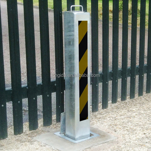 Poteau de sécurité télescopique en acier robuste à verrouillage automatique, galvanisé, pour protection de voie d'accès encastrée - Product Image 6