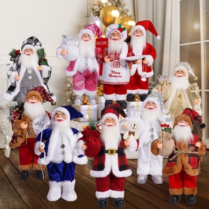 Customizable 12-Inch Santa Claus Doll <b>Standing</b> Christmas <b>Tree</b> Toy Figurine Window Decoration Cross-Border Craft Gift Supply - Product Image 4