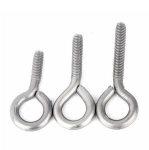 3/8 Acero inoxidable acero al carbono C45 vástago largo de alta resistencia perno de ojo redondo forjado en frío perno de ojo regular doblado - Product Image 1