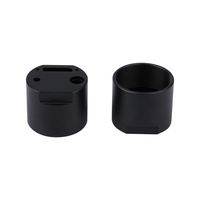 Pièces de caméra personnalisées en aluminium usinées CNC, alignement précis, usinage et perçage OEM, finition noire brillante, tolérance précise