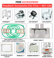 Mesin Bordir Otomatis Single Head Cap DDP Shipping, Area Bordir 1200*500, Kecepatan 1200 Rpm, Baru untuk Penggunaan di Rumah