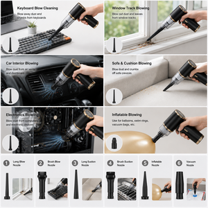 OEM ODM 6000Pa <b>Portable</b> Handheld <b>Vacuum</b> Cleaner 50W Type-C Rechargeable Cordless Vehicle <b>Vacuum</b> Inflator Deflator for Wholesale - Product Image 3