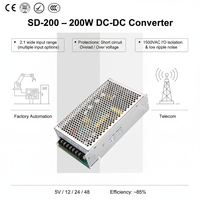 SD-200C-24 DC-DC Dönüştürücü Tek Çıkışlı 24V 36-72V Giriş 8.4A Alüminyum Gövdeli UPS Şarj Fonksiyonlu Kurşun Asit Akü için