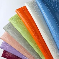 Tissu en cuir PVC gaufré motif crocodile personnalisé, anti-boulochage, épaisseur 1.0, largeur 140cm, en stock, pour sacs et ceintures