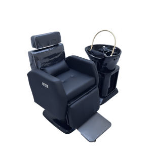 Premium Reclining Backwash Chair Set - Salon Equipment with <b>High</b>-<b>Gloss</b> Ceramic Sink - Product Image 4