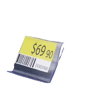 聚氯乙烯塑料玻璃搁板边夹数据条，带标签架，用于显示价格标签