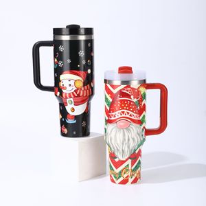 Giáng sinh đôi tường 40oz xe cup 304 thép không gỉ công suất lớn cup xe cầm tay cốc nước - Product Image 1