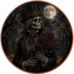 Moneda Conmemorativa de Halloween de Cobre Estampada con Diseño Gótico de Bruja, Esqueleto, Calabaza y Casa Encantada Negra para Coleccionistas - Product Image 5
