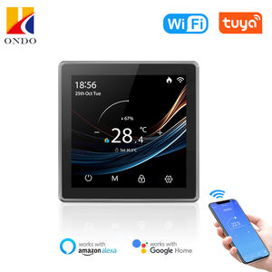AVATTO WT500 Thermostat intelligent WiFi <span class=keywords><strong>Tuya</strong></span> avec écran tactile couleur de 4,0 pouces, personnalisable OEM/ODM pour le chauffage électrique/à eau/à gaz - Product Image 1