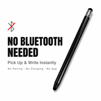 Stylet pour écran tactile universel, capacitif passif, double pointe en caoutchouc, 2 en 1, pour téléphone, tablette, ordinateur portable, écriture, dessin, sans Bluetooth
