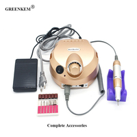 Perceuse à ongles électrique Efile 30000 tr/min perceuse à ongles professionnelle avec pédale idéale pour salon de manucure rose