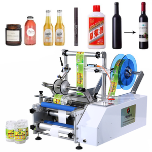 Bán tự động <span class=keywords><strong>PVC</strong></span> OPP Bopp máy dán nhãn chai tròn bia có thể Ống nhãn dán chai nhựa máy in nhãn - Product Image 3