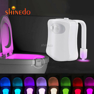 Activado por movimiento de luz LED 8 colores cambiando inodoro luz nocturna para luz de baño - Product Image 2