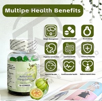 Vitaliteitsverhogende Tenghuang Fruit Complex Vitamine Vitaliteits Suiker-vrije Cartoon-vormige Gummies 60 Stuks Per Fles