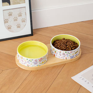 Doe Pet – Gamelle de luxe en céramique pour chat et chien, forme arrondie, motif graffiti, design mignon - Product Image 4