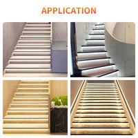 Kit de câblage d'éclairage d'escalier à 16 marches avec télécommande, DC12V-24V, bandes LED à économie d'énergie, éclairage 3000K 4000K pour la rénovation d'escaliers