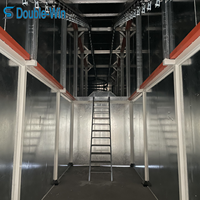 Ligne de production automatisée de peinture en poudre avec cabines de pulvérisation et four de séchage pour la peinture des boîtiers électroniques et des substrats en acier