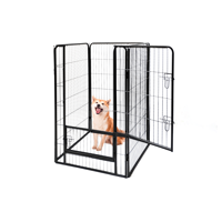 Chenil pour chien en acier inoxydable pliable, solide, en vente, pas cher, en stock, remise, cage pour chien de grande taille, clôture pour chien de petite taille, parc pour animaux de compagnie