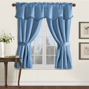 OWENIE <strong>Room</strong> Darkening Curtain Drapes <strong>Set</strong> with Valance <strong>Living</strong> <strong>Room</strong> Blackout Window Curtain Panel - Product Image 5