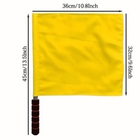 Drapeaux d'arbitre de football et de basketball multicolores en polyester, drapeaux d'assistance pour l'arbitrage sportif, drapeaux pour les matchs, directement de l'usine