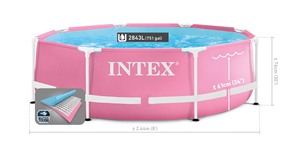 <span class=keywords><strong>INTEX</strong></span> 28290 <span class=keywords><strong>244</strong></span>*76cm <span class=keywords><strong>Piscina</strong></span> Redonda Rosa para Exteriores, Nueva, Venta al por Mayor, para Diversión Familiar, <span class=keywords><strong>Piscina</strong></span> Elevada con Estructura de Acero - Product Image 2