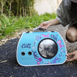 Mochila transportadora para gatos BOLUJIE, semicircular, transpirable, portátil, ligera, de lados suaves, universal para gatos. - Product Image 2