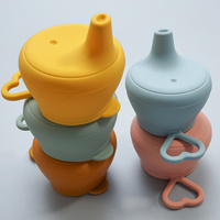 Couvre-gobelet en silicone sans BPA avec logo personnalisé, nouveau style, anti-fuite, alimentaire, pour accessoires pour bébés