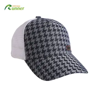 Runner 2024 OEM BSCI New thiết kế cổ điển bán buôn màu đen và trắng Trucker Mũ biểu tượng tùy chỉnh mũ thể thao cho người lớn gorra