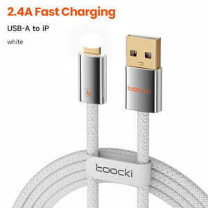 Câble <span class=keywords><strong>de</strong></span> charge rapide Toocki 2.4A avec protection par puce intelligente, cordon tressé durable, synchronisation <span class=keywords><strong>de</strong></span> données haute vitesse pour iPhone 14 13 12 Series - Product Image 1