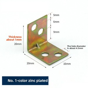 Connecteur fixe en alliage de zinc à angle droit de 90 degrés avec supports de meubles d'angle en stratifié de couleur pour armoires chaises - Product Image 6