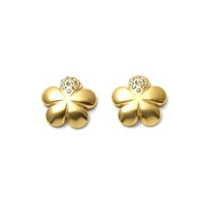 Fashion <b>Stud</b> <b>Earrings</b> 316L Stainless Steel PVD Gold Plating With <b>Crystal</b> Accents For Women - Product Image 1