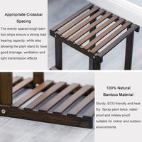 Grands supports de plantes d'angle en bambou à 3 niveaux, grand support de Pot de jardinière, présentoir de fleurs pour l'intérieur et l'extérieur, support de rangement