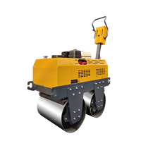 Compacteur à tambours tandem hydraulique industriel avec moteur diesel, rouleau compresseur routier