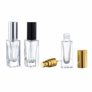 Baixo MOQ Privado <span class=keywords><strong>5</strong></span> ml Frasco De Perfume Spray Flat Square Travel Refill Ouro/Prata Espiral Cap 10ml Frasco de Perfume com Atomizador - Product Image 2