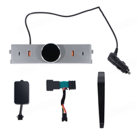 Hub de charge USB Type-C intelligent 4-en-1 pour Tesla Model Y/3, adaptateur de console centrale à charge rapide avec kit de protection de levier de vitesses