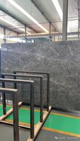Dalle de marbre gris Pietra, 4 marches d'escalier, dalles de marbre gris Wyndham pour décoration intérieure, carreaux avec veines blanches, carreaux muraux gris Wyndham