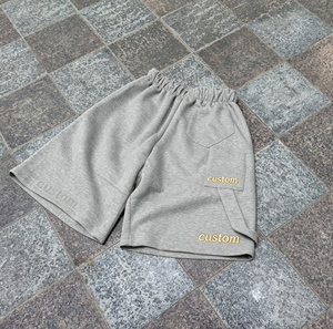 Pantalones Cortos Deportivos de Alta Calidad Personalizados con Cordón Ajustable, Pantalones Cortos de Algodón Terry para Gimnasio, Verano, para Hombre - Product Image 3