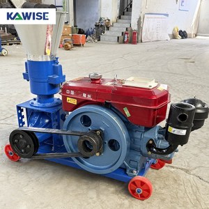 160柴油饲料颗粒机3辊式100-150KGH家用小型农场动物家禽饲料颗粒机 - Product Image 1