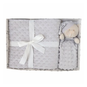 Produit chaud pour bébé Ensemble de literie pour bébé de qualité supérieure Couverture pour bébé à pois en polaire Micro <span class=keywords><strong>Minky</strong></span> pour nouveau-nés - Product Image 6