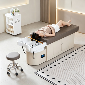 Mobilier de salon de beauté multifonction de luxe avec casier, table de massage et lit de shampoing pour <span class=keywords><strong>spa</strong></span> capillaire - Product Image 2