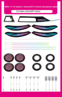 SJC 64 Color Symphony, éclairage ambiant LED pour voiture, pour BMW F30 F34 F36 Série 3 3GT Série 4, mise à niveau de l'éclairage intérieur de la voiture, décoration