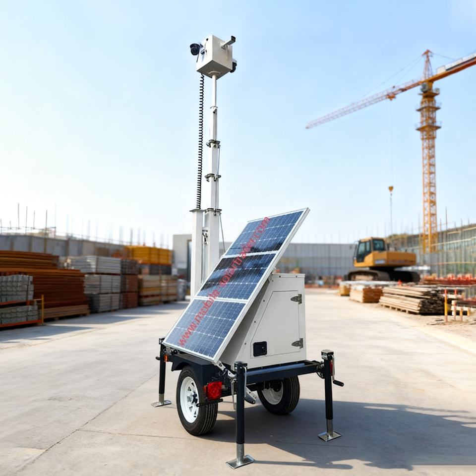 Quick Deployment for Construction Sites Portable Solar CCTV Trailer ...