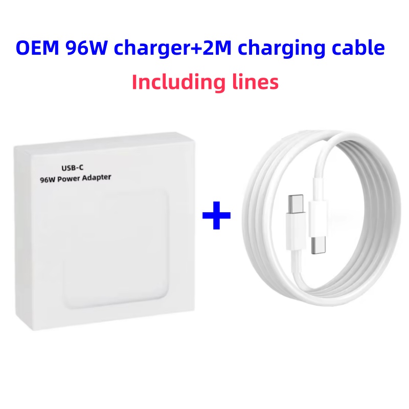 White OEM 96W+2m Type-C Cable