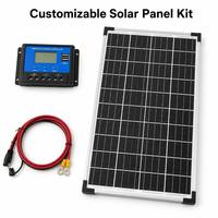 Panneau solaire personnalisé 15W 18V avec logo, emballage, câbles, trous de fixation pour caméra de sécurité