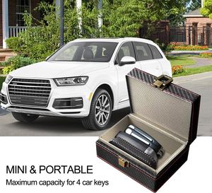 Boîte de blocage de Signal en cuir antivol pour clés de voiture, cartes de téléphones Fob, entrée sans clé, bloqueur de Signal RFID et <span class=keywords><strong>Cage</strong></span> de boîte <span class=keywords><strong>Faraday</strong></span> Premium - Product Image 5