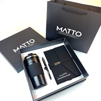 Ensemble cadeau d'entreprise de luxe promotionnel, carnet en cuir A5 avec stylo, boîte cadeau personnalisée pour le bureau et les affaires
