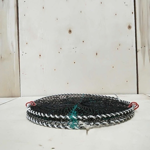 กับดักกุ้งก้ามกรามทรงกลมสีดำคุณภาพสูงขายดี พร้อมตาข่ายพับได้ - Product Image 5